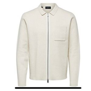 Selected Homme Knitted Zip-Front Cardigan (US L)